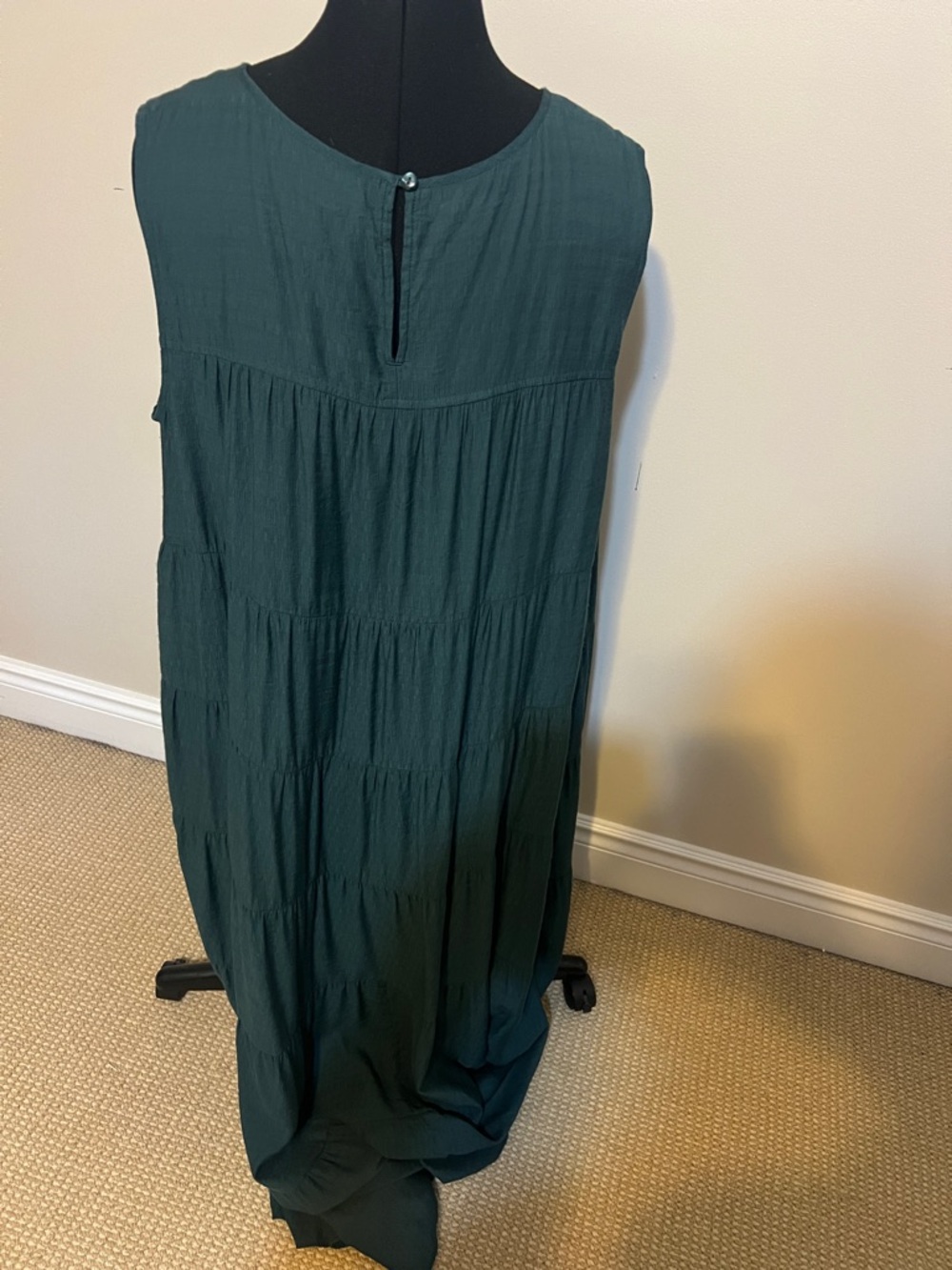 J. JILL Sleeveless Maxi Dress Jade Green - Picture 4 of 9